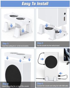 TYX-0658 Cho Bảng Điều Khiển Xboxes Series S Hệ Thống Quạt Làm Mát Kép Dọc 2 Đế Sạc USB Hub - Product Image 5