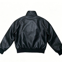 Veste bomber varsity en cuir et toile pour homme, OEM ODM, avec broderie personnalisée, imperméable et réversible