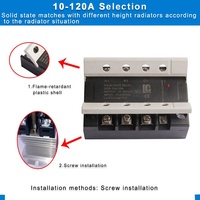 Haute puissance 24 ~ 480VAC 10A 25A 40A 60A 80A 100A 120A AC-AC relais à semi-conducteurs SSR triphasé à usage général