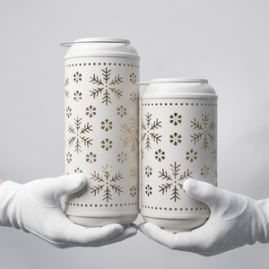 Latest Christmas Home <b>Decorations</b> White Metal Votive Candle Holders with <b>Snowflake</b> Cutouts - Product Image 3