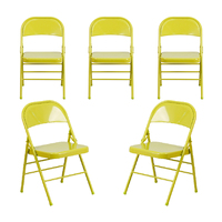 Chaises pliantes multifonctionnelles Chaise de salle à manger en métal pour cuisine, événement, bureau, salle à manger, réunion scolaire Chaise pliante portable