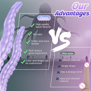 Énorme plug anal en silicone réaliste avec ventouse puissante, design pieuvre pour femmes - Product Image 5