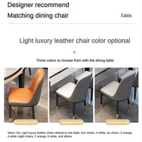 Offres Exceptionnelles : Ensemble de Table à Manger en Bois Rond, Couleurs au Choix, Style Moderne, Design Simple avec 6 Chaises