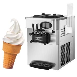 EU Warehouse Soft Fruit and Milk <b>Ice</b> Maker Commercial Countertop <b>Ice</b> Maker With 2+1 Flavors - Product Image 1