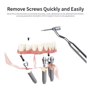 Kit de retrait de vis d'implant dentaire de haute qualité Extracteur de vis de couvercle <span class=keywords><strong>cassé</strong></span> Instruments de dissolvant chirurgical - Product Image 5
