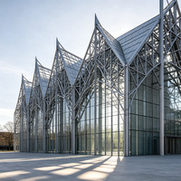 Bâtiment à structure en acier pour salle d'attente d'église, ossature préfabriquée, haute résistance, galvanisé, modulaire, durable, abordable, en vente