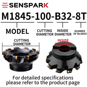 <strong>CNC</strong> Machining Center Milling Cutter - 45 Degree Octagonal 16 Teeth With ODHT0504 <strong>Insert</strong> - Product Image 3