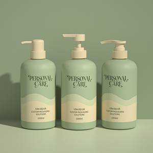 Emballage personnalisé écologique pour gel douche, bouteille à <span class=keywords><strong>pompe</strong></span> ronde de 1 litre, <span class=keywords><strong>vide</strong></span>, pour soins des animaux, bouteille de shampoing pour chien de 1000 ml - Product Image 4