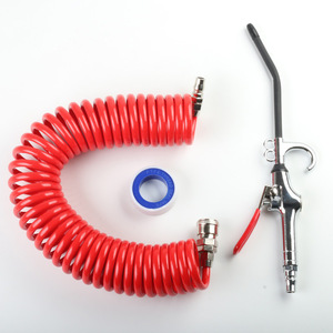 Kit de soplador de polvo neumático con tubo de resorte de 9m, manguera de aire de 14mm con pistola y válvulas para limpieza de cabinas de camiones - Product Image 2