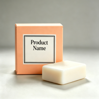 Ensemble de boîtes à savon en carton rigide orange écologiques personnalisables avec gaufrage et laminage mat pour emballage cadeau