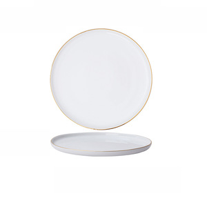 Assiette Ronde en Céramique Blanche Nordique de 12 Pouces, Assiette Créative pour Steak et Pâtes, Plat à Beurre Peint à la Main, Style Occidental - Product Image 3