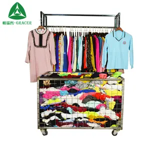 Used clothes suppliers second hand clothing tshirt printing for ladies