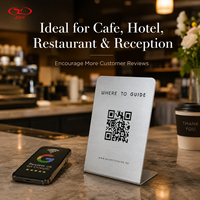 Support de Code QR Personnalisé pour Restaurant en Acrylique, Panneau NFC pour Avis, Support de Menu de Table avec Impression de Logo Gratuite