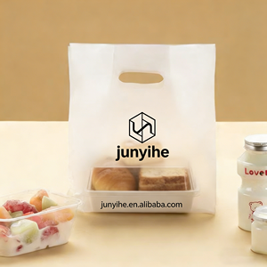 Promotional Eco-friendly Foldable Bags Pe Shopping Tote Plastic Bags logo Print pink Reusable
