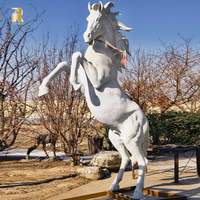 Statue de cheval galopant en bronze noir de grande taille de haute qualité RELONG, sculpture personnalisée, nouveau design pour parc extérieur, jardin