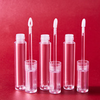 Tube vide de gloss à lèvres, rond, transparent, 1 pièce, bouteille de 5ml
