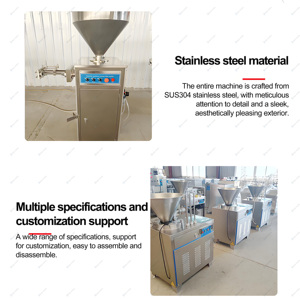 Factory Price Wholesale Price Profood Stainless Steel 50L <b>Vacuum</b> Sausage Filling <b>Machine</b> 100 Times/Min 3 Tubes - Product Image 6