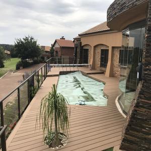 מרוכבים wpc מרוכבים אנטי החלקה חיצונית עץ פלסטיק מרוכבים עמיד למים ריצוף עץ - Product Image 4