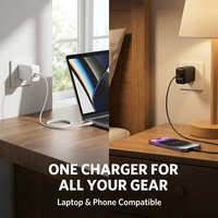 Chargeur de téléphone rapide 45W, chargeur GaN à un seul port Type-C, PD PPS, mini chargeur mural de voyage, adaptateur portable pour ordinateur portable et téléphone OEM