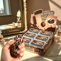 Nouveau style Jouet d'extrusion en argile souple anti-stress, en forme de beignet et de barre chocolatée, avec garniture au chocolat croquant et au beurre, Vente en gros