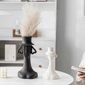 <span class=keywords><strong>Vase</strong></span> à fleurs <span class=keywords><strong>en</strong></span> céramique créatif <span class=keywords><strong>en</strong></span> <span class=keywords><strong>forme</strong></span> <span class=keywords><strong>de</strong></span> <span class=keywords><strong>tête</strong></span>, style nordique moderne, fait main, pour décoration intérieure – Meilleure vente - Product Image 4