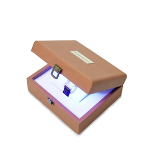 กล่องใส่นาฬิกาหนัง PU ดีไซน์ใหม่สุดหรู พร้อมไฟ LED สำหรับจัดแสดงและเก็บรักษา กล่องของขวัญนาฬิกา โลโก้ GSM บรรจุภัณฑ์ทันสมัย - Product Image 3