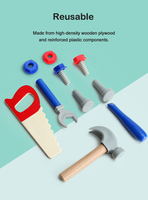 Petit atelier de menuiserie en bois pour enfants - Ensemble d'outils à assembler et jouet Montessori pour développer la motricité fine et l'interaction parent-enfant
