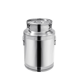Bidons à lait en acier inoxydable 304 de différentes tailles (10L, 15L, 20L, 25L, <span class=keywords><strong>30L</strong></span>) / Seau de stockage de liquides avec couvercle, réservoir scellé - Product Image 1