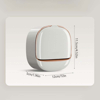 Porte-savon mural moderne et élégant, best-seller, boîte de rangement à savon pliable de luxe avec design de drainage et boucle adhésive