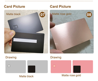 Carte métallique NFC gravée en acier inoxydable pour le système de gestion bancaire/adhésion/ID du logiciel nfc