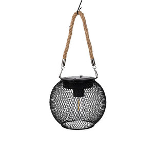 Lámpara Colgante Solar de Hierro Forjado, IP54 Impermeable, Estilo Retro, para Jardín, Balcón, Exterior - Product Image 2