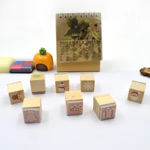 Großhandel benutzer definierte Holz stempel Gummi Craft Stamp für Karten herstellung und Diy Craft