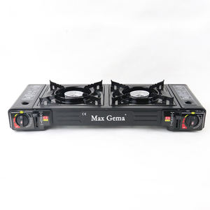 Réchaud à gaz portable à 2 brûleurs pour le <span class=keywords><strong>camping</strong></span>, réchaud à gaz double tête pour la maison, compatible avec le <span class=keywords><strong>butane</strong></span> <span class=keywords><strong>ou</strong></span> le GPL, réchaud à gaz d'extérieur - Product Image 2