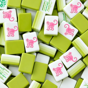 Stock 4 Layers Acrylic American <b>Mahjong</b> Tiles 160 Pcs Blue Green Pink Pearl Emerald Color <b>Mahjong</b> <b>Set</b> - Product Image 2