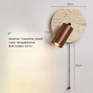 Đá cẩm thạch tự nhiên đá travertine tường scone wabi Sabi chiếu sáng xoay cạnh giường đọc ánh sáng - Product Image 6