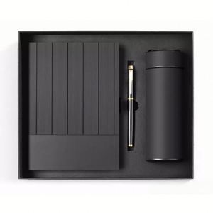 Coffrets Cadeaux d'Entreprise de Luxe Personnalisés avec Logo - Carnet en Cuir, Stylo, Bouteille et Boîte Cadeau - Ensemble Vert pour Bureau Professionnel - Product Image 2