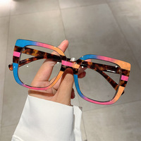Monture de lunettes carrée 1867, monture optique carrée colorée, lunettes anti-lumière bleue, monture de lunettes