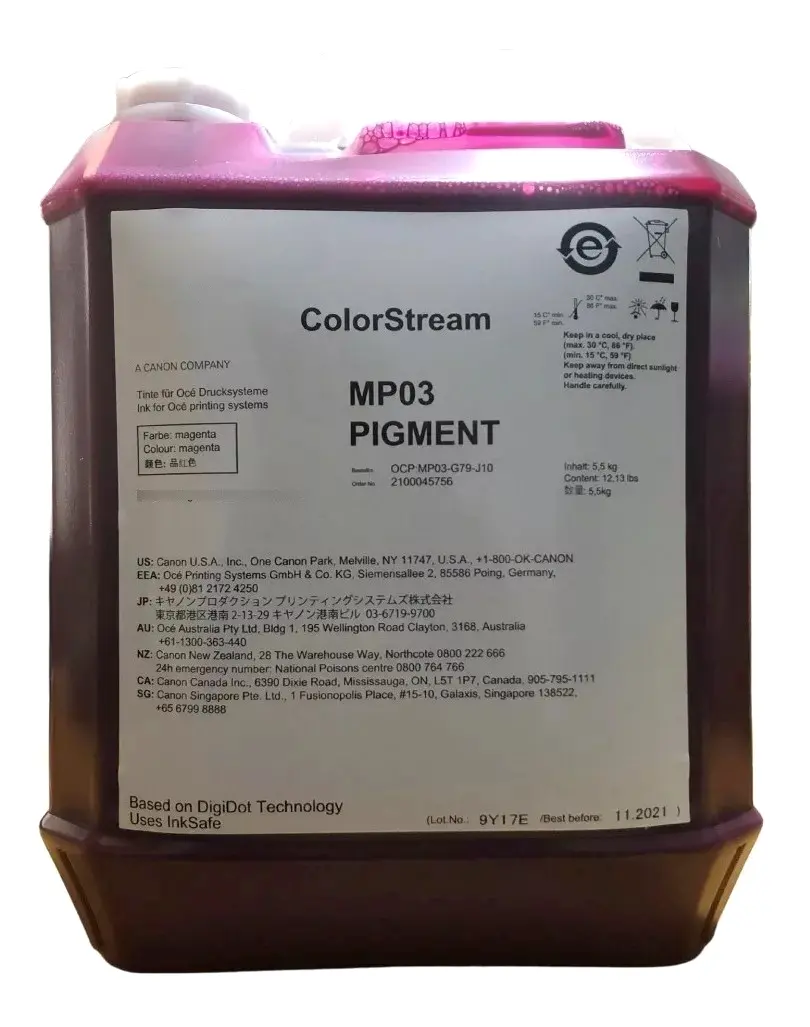 Heshun ColorStream MP03 Pigment Dye Magenta Ink 5.5kg Canister OCP-MP03-G79-J10