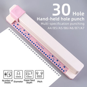 Perforateur manuel multi-trous pour feuilles A4 détachées et livres à spirale, en ABS+ZN, taille de trou 5,5 mm - Product Image 2