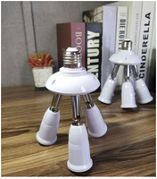 3/4/5 Tête Universelle E27 à E27 Splitter Base de Lampe Rotation à 180 Degrés Tube LED Ampoule Extension Support de Lampe