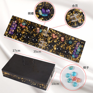 Besafe Mancala Stone <span class=keywords><strong>Jeu</strong></span> d'échecs Moule en résine de silicone avec kit de vis pour jeux de société en résine époxy - Product Image 4