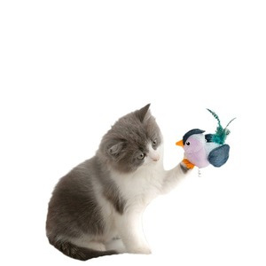 Respetuoso con el medio ambiente para el superventas, juguete para mascotas, pájaro chirriante, Varita <span class=keywords><strong>de</strong></span> gato <span class=keywords><strong>de</strong></span> peluche para aliviar el aburrimiento, entretenimiento para gatos - Product Image 5
