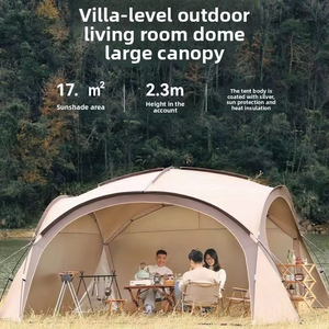 <span class=keywords><strong>Tente</strong></span> dôme Oxford imperméable et durable de luxe pour 10 personnes, deux chambres à coucher, un salon, auvent extérieur portable et réutilisable pour le camping - Product Image 6