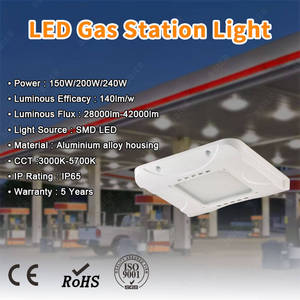 Lumière LED de haute qualité pour station-service 80W 100W 120W 150W, éclairage de canopée LED pour station-service, homologué ETL DLC - Product Image 2