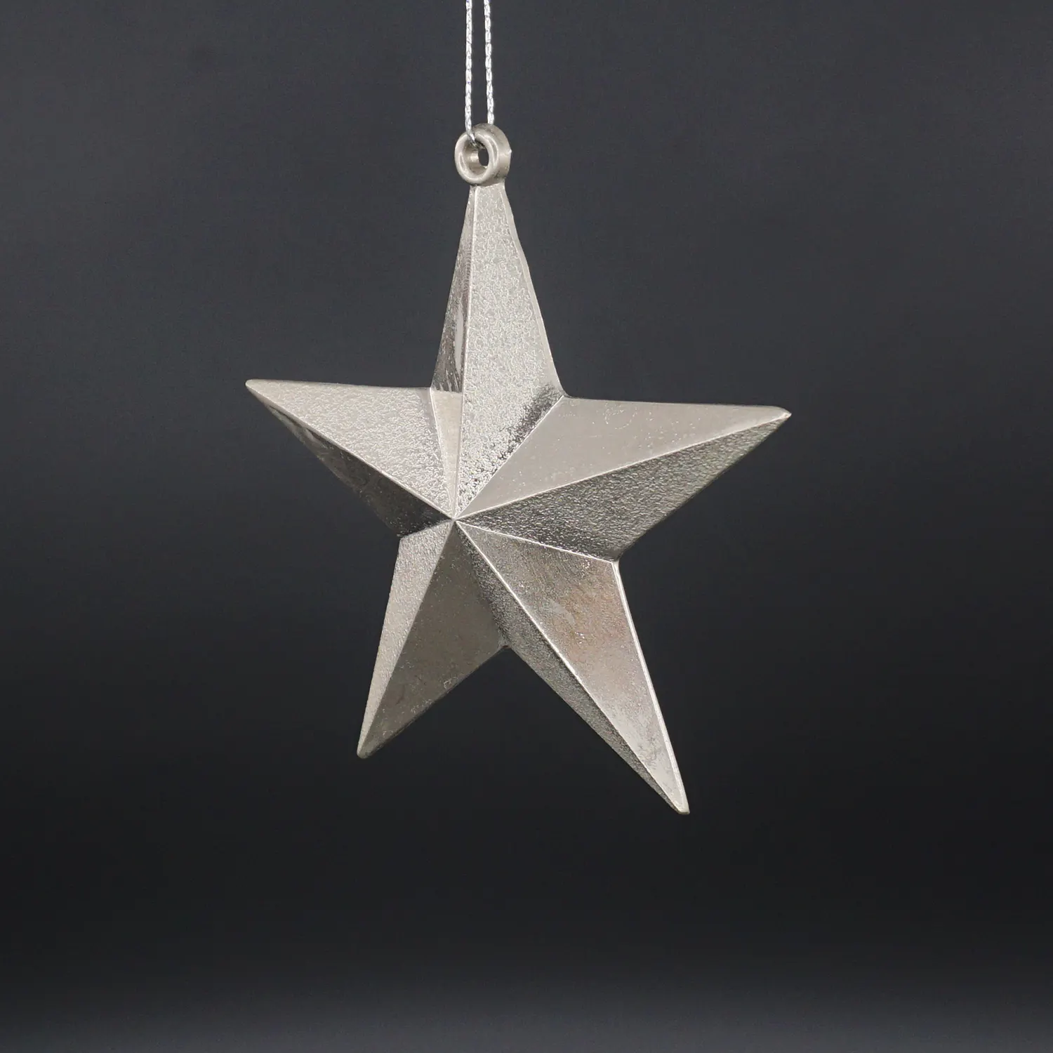 Custom Color Red Gold White 3D Mirror Star Shaped Metal Star Christmas Tree Hanging Ornament