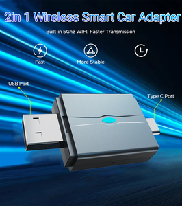 Adaptateur WiFi sans fil double bande portable pour CarPlay et Android Auto avec commande vocale et garantie d'un an pour les voitures Apple - Product Image 2