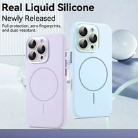 Coque magnétique en silicone liquide pour iPhone 17, compatible iPhone 13, 15, 16, avec boutons métalliques et protection d'objectif, personnalisable