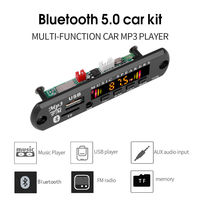 Modul Audio Mobil BT 5.0 Pemutar MP3 dengan USB TF Radio FM Remote Control Layar Berwarna Penerima & Penguat Audio Baru