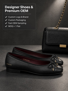 Chaussures de créateur de luxe pour femmes, ballerines en cuir noir de haute qualité, mocassins, zapatillas, neuves - Product Image 1
