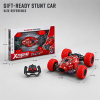 Mobil RC Xtreme Red Dual Mode Stunt Drifting, Rotasi 360 Derajat, Penggerak Dua Sisi, Lampu Menyala, Untuk Anak-Anak, Grosir